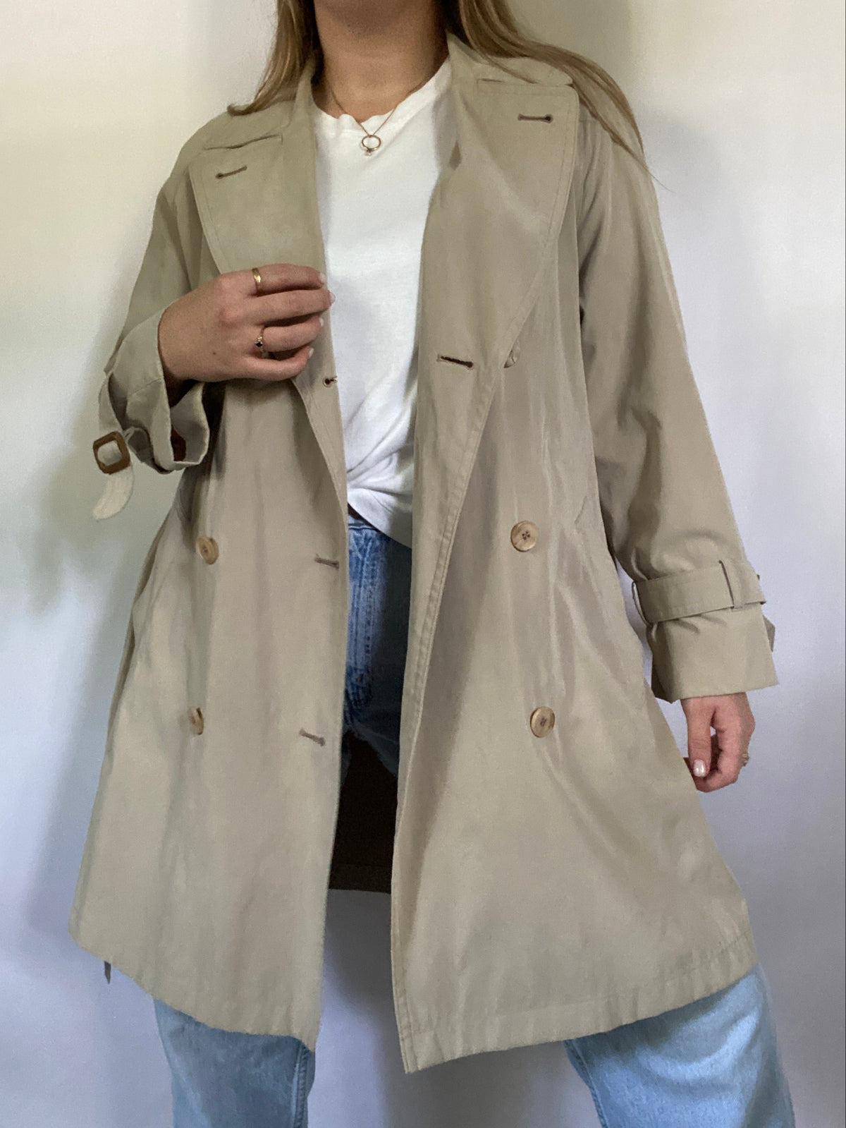 Vintage Beige Burberry Short Trench Size 8