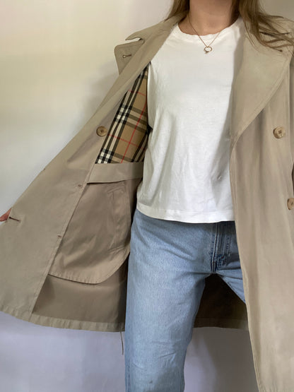 Vintage Beige Burberry Short Trench Size 8