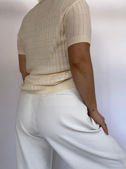 Gucci Logo Knit Short Sleeve Polo Size S/M