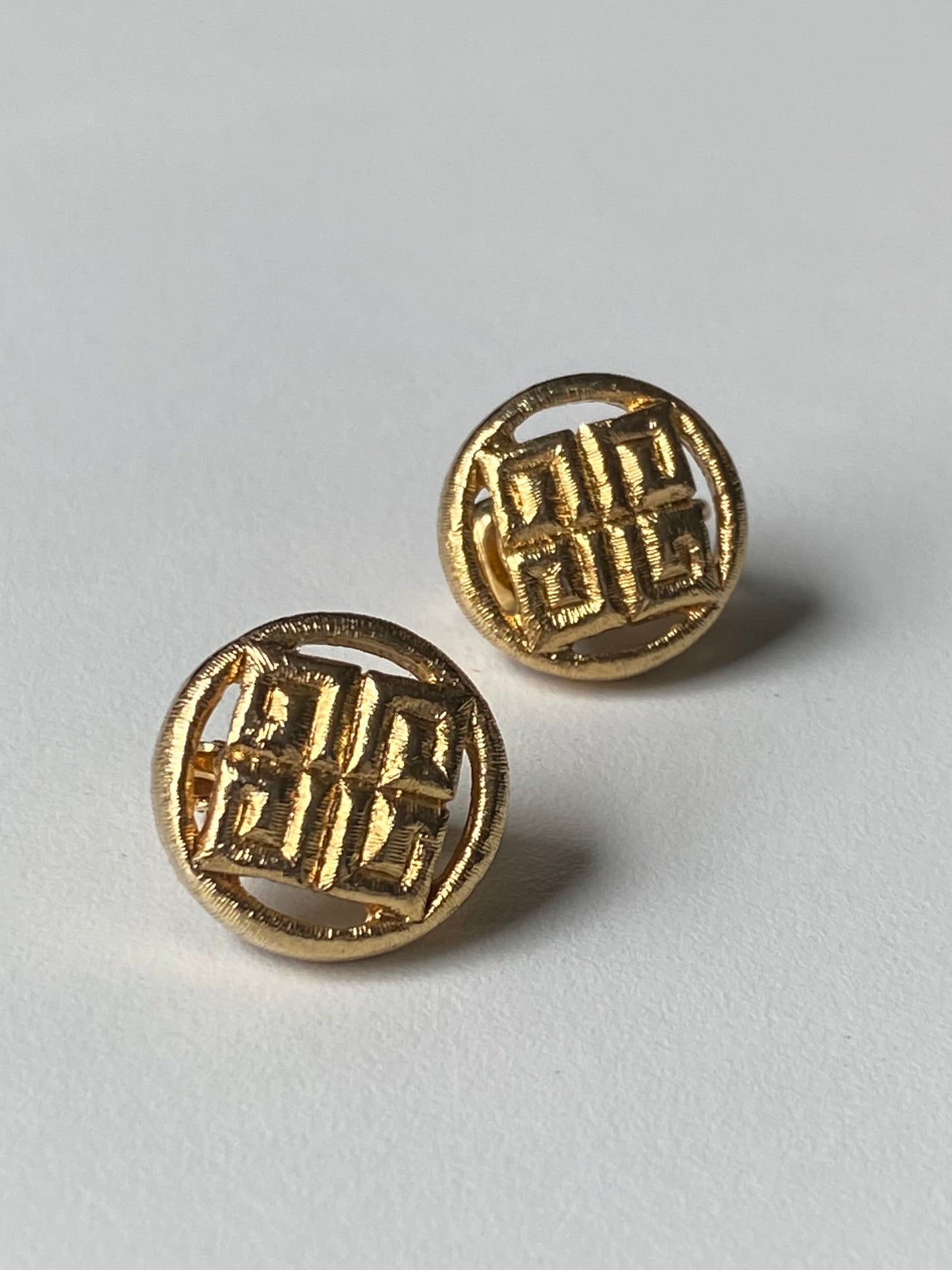 Givenchy Logo Gold Tone Earrings