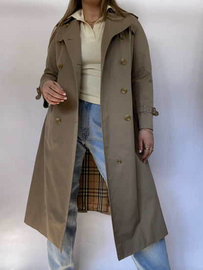 Burberry Nova Check Khaki Trench Size M