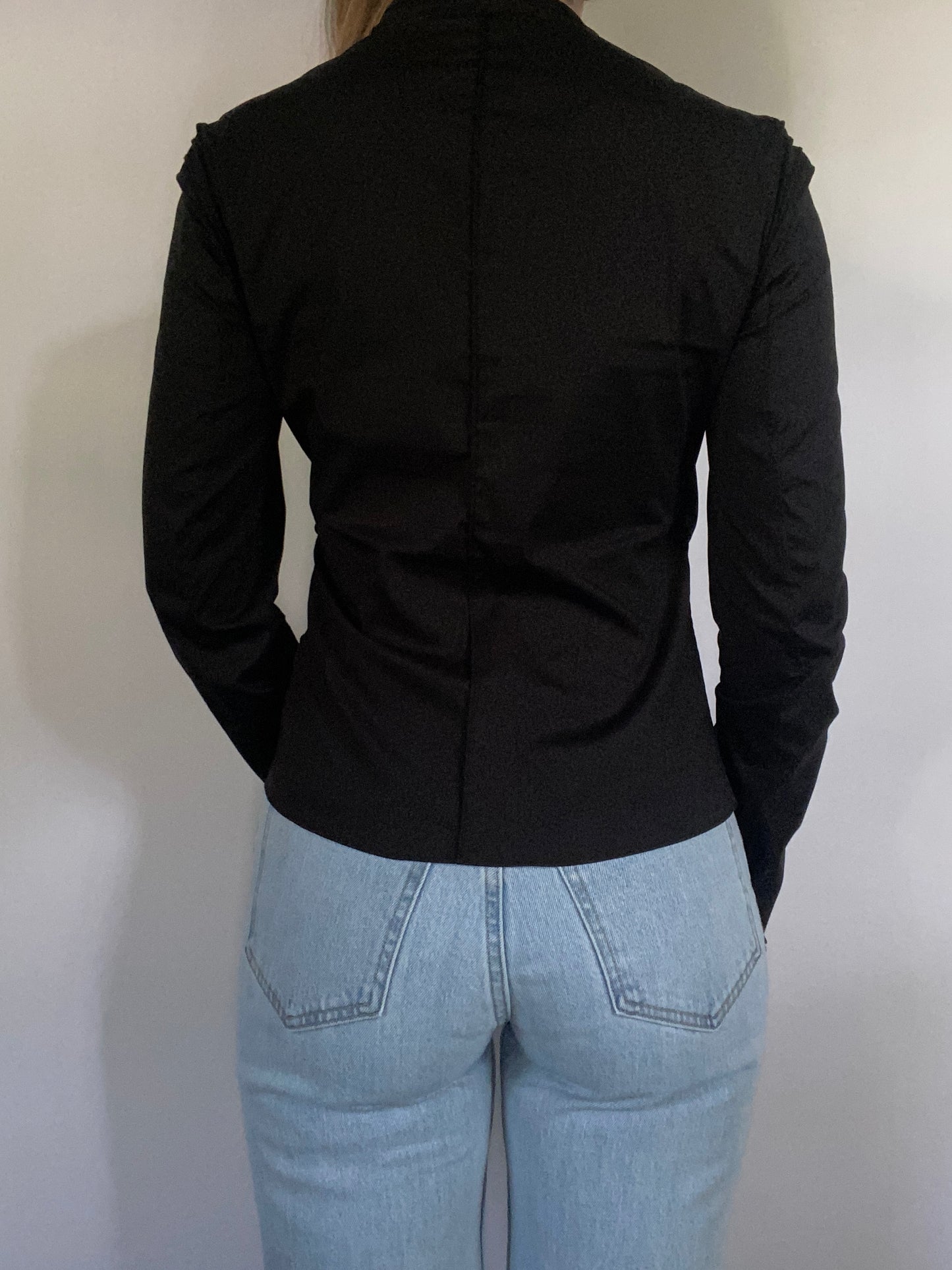 Vintage Yves Saint Laurent Rive Gauche Low Cut Blouse Size S