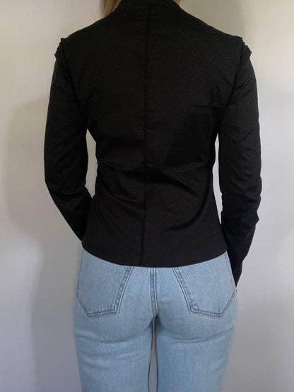 Vintage Yves Saint Laurent Rive Gauche Low Cut Blouse Size S