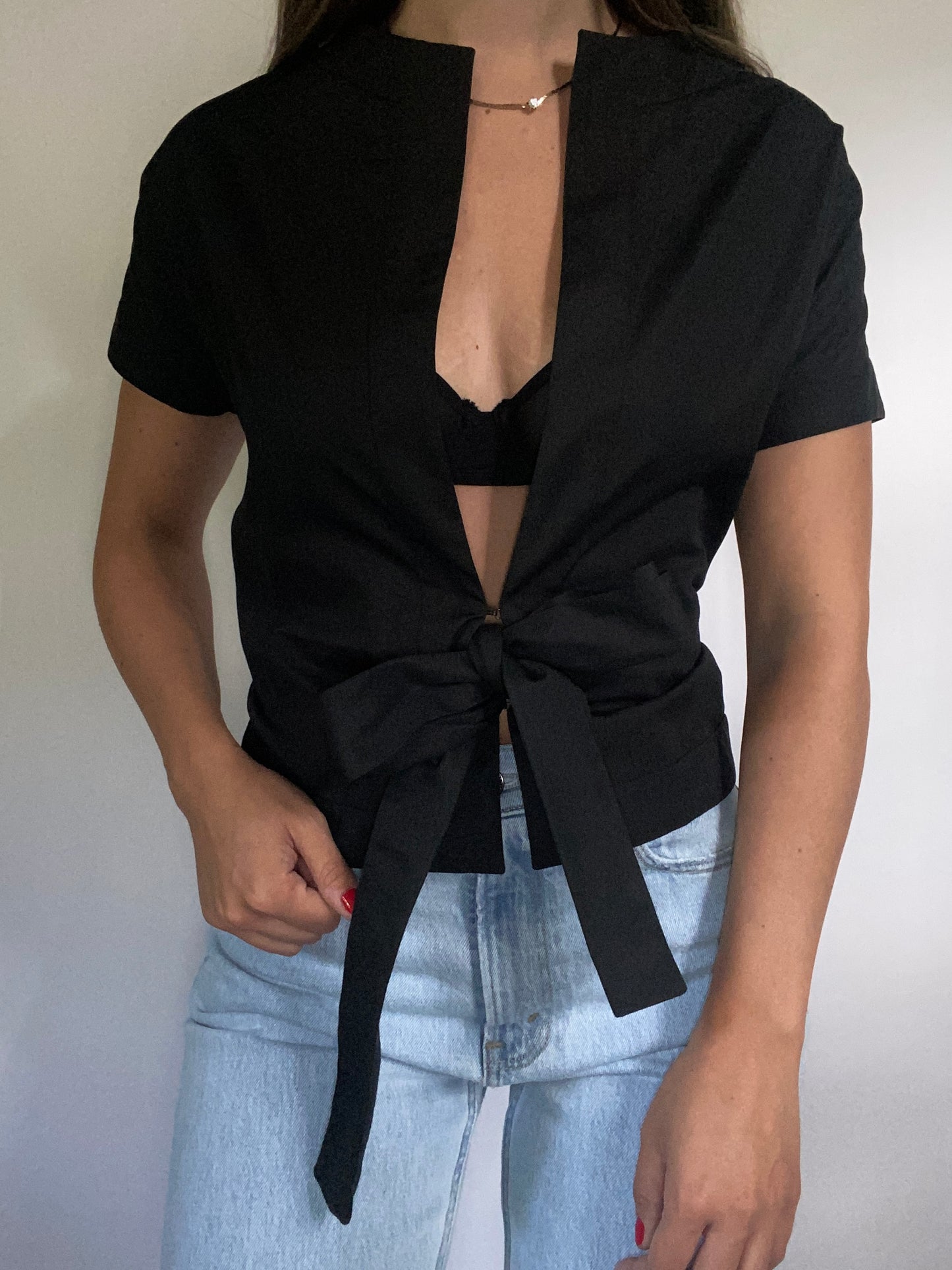 Vintage Yves Saint Laurent Tie Blouse Size 2