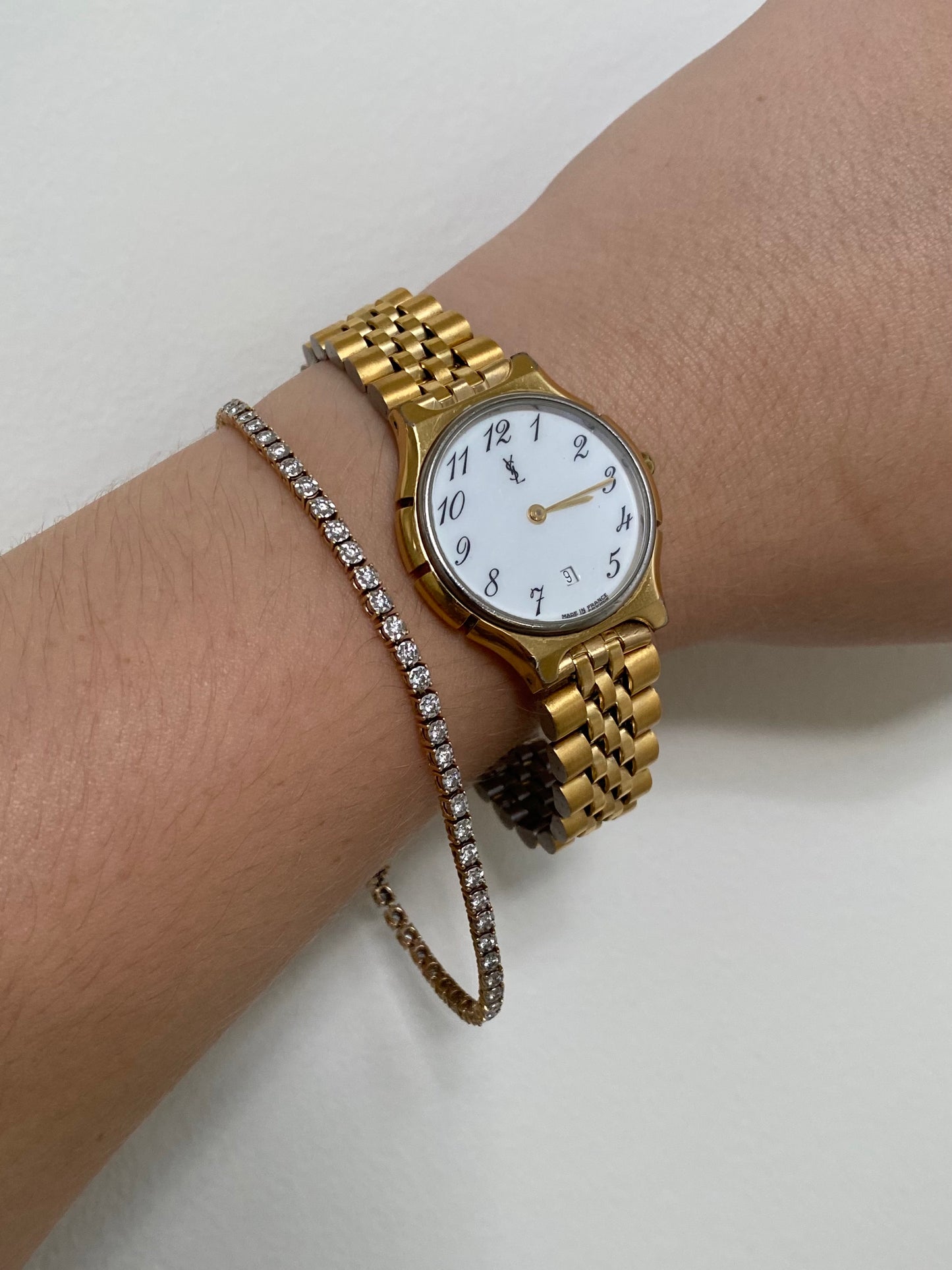Yves Saint Laurent Gold Tone Watch