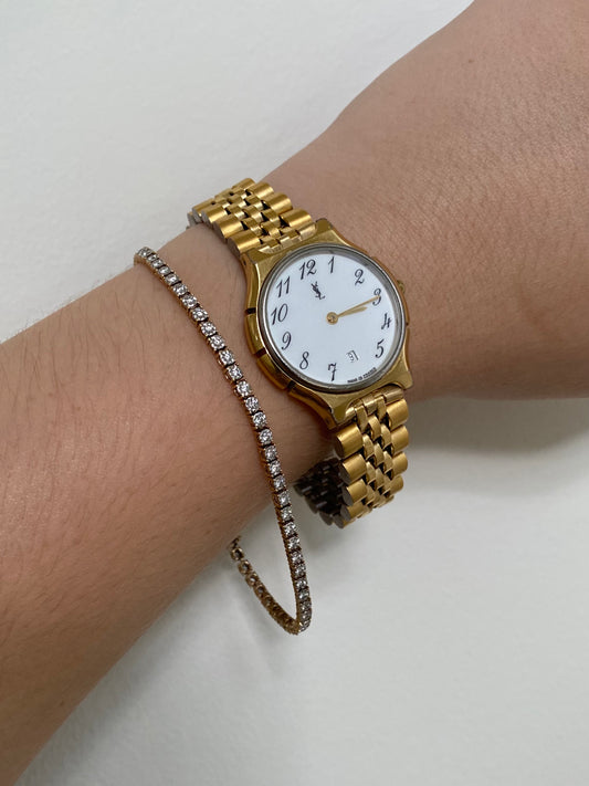 Yves Saint Laurent Gold Tone Watch