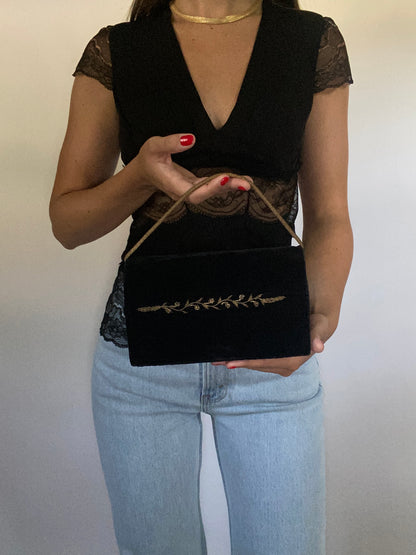 Vintage Hand Embroidered Evening Bag