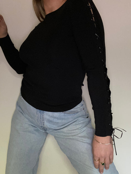 Oscar De La Renta Knit Top Size S/M