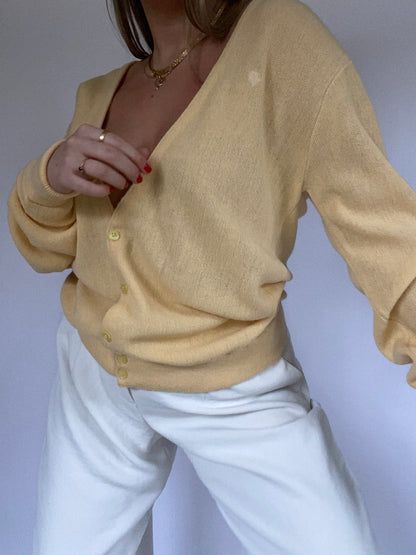 Christian Dior Logo Yellow Cardigan Size M/L