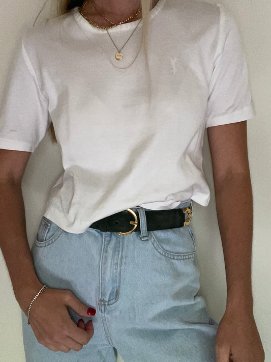 Salvatore Ferragamo Suede Gancini Belt Size XS