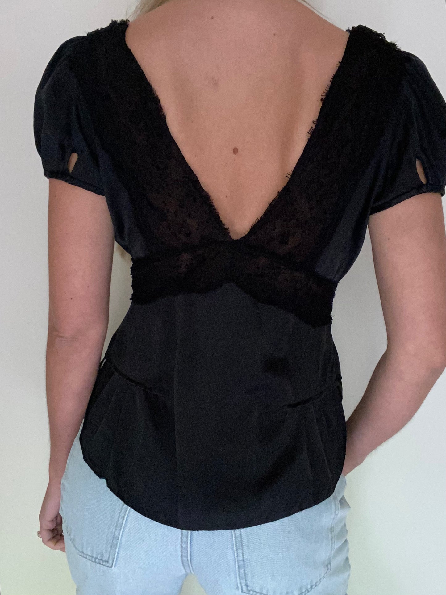 Prada Satin Lace Top Size S
