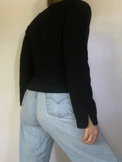 Christian Dior Fitted Black Blazer Jacket Size M/L