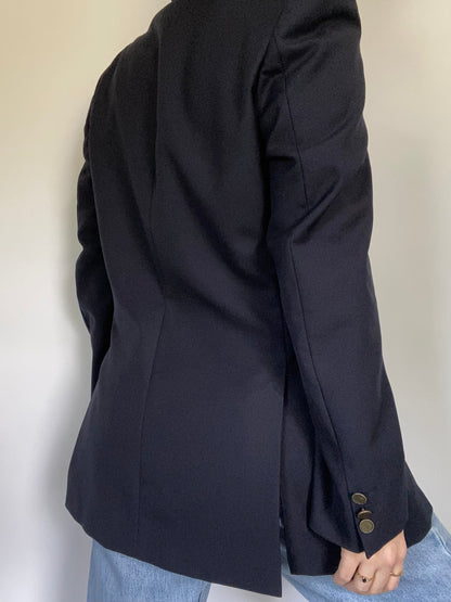 Yves Saint Laurent Logo Navy Blazer Size S/M