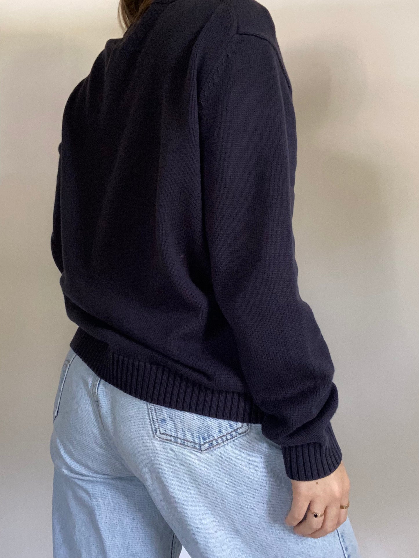 Yves Saint Laurent Logo Knit Sweater Size M