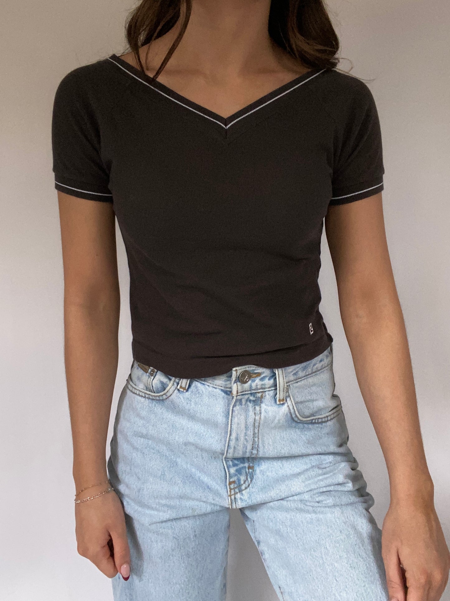 Fendi Logo Short Sleeve Top Size XS/S