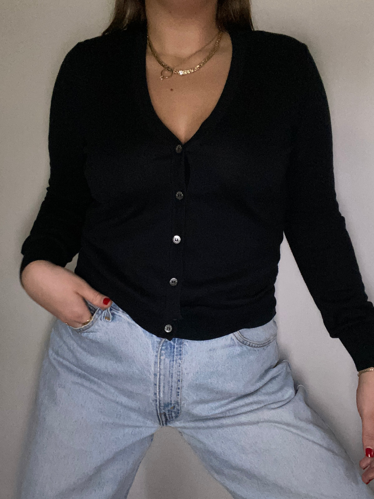 Celine Knit Logo Cardigan Size S