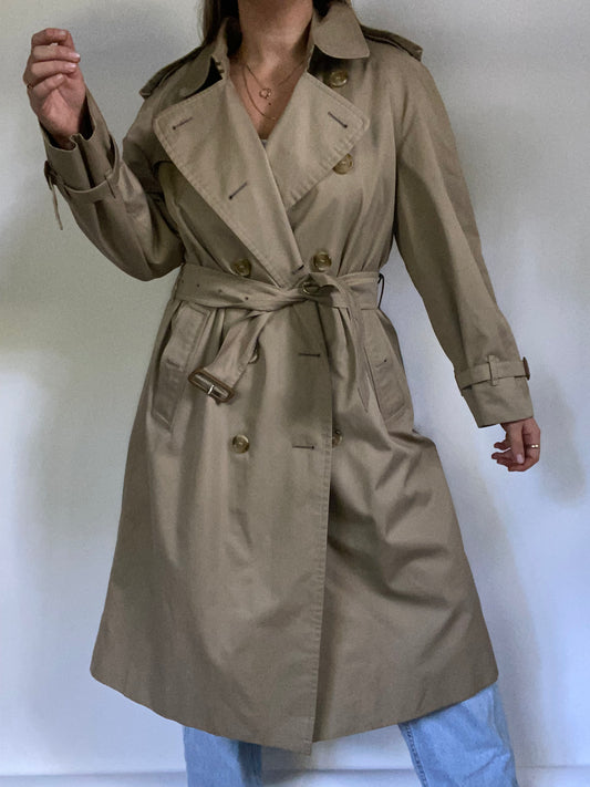 Burberry Nova Check Khaki Trench Size M/L