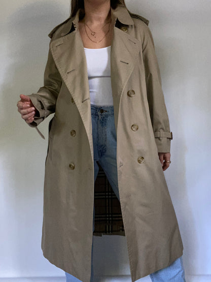 Burberry Nova Check Khaki Trench Size M/L