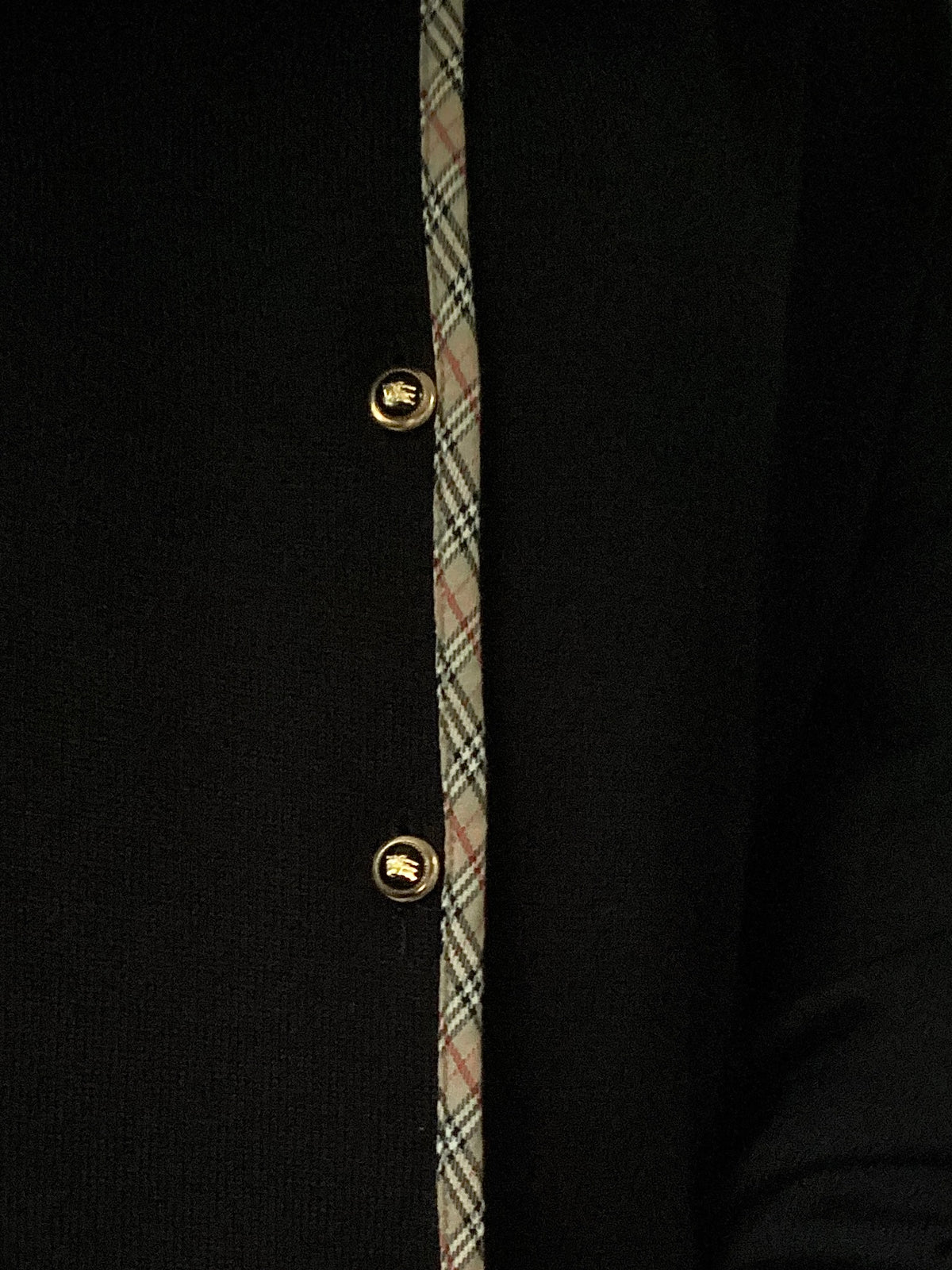 Vintage Burberry Nova Check Detail Cardigan Size L