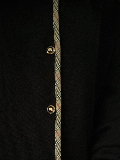 Vintage Burberry Nova Check Detail Cardigan Size L