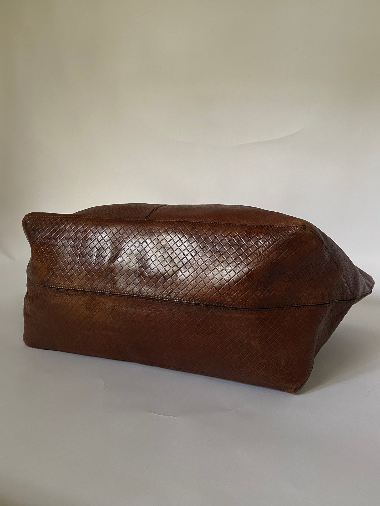 Bottega Veneta Cognac Travel Bag