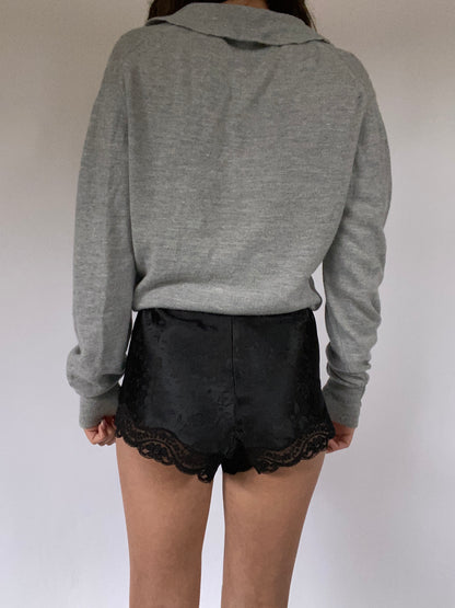 Christian Dior Black Satin Slip Shorts Size XS