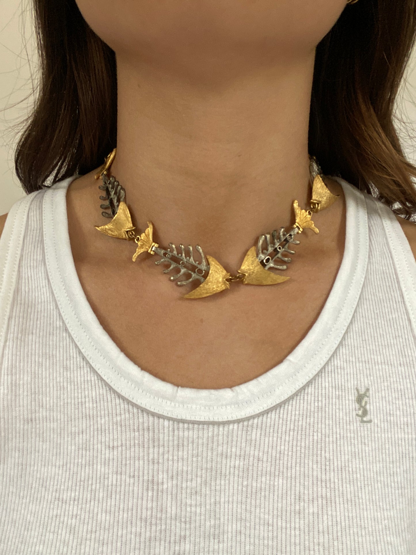 Givenchy Two Toned Fish Necklace