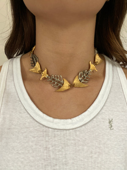 Givenchy Two Toned Fish Necklace