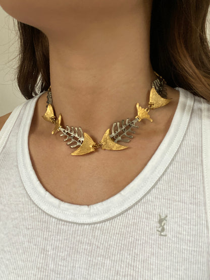 Givenchy Two Toned Fish Necklace