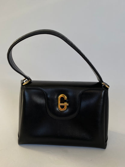 Gucci G Turn Lock Leather Bag