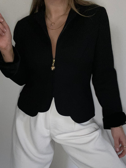 Christian Dior Fitted Black Blazer Jacket Size M/L