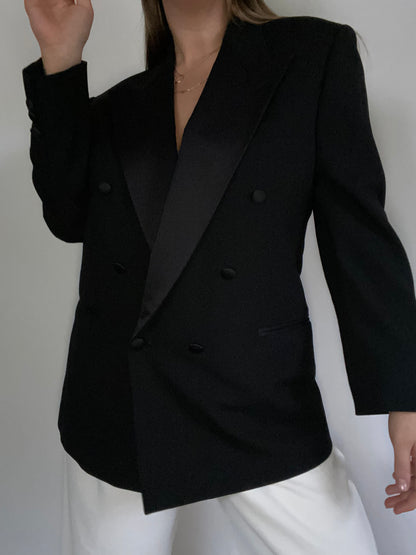 Christian Dior Double Breasted Tuxedo Blazer Size M