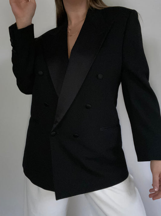Christian Dior Double Breasted Tuxedo Blazer Size M