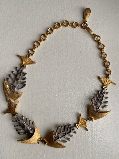 Givenchy Two Toned Fish Necklace
