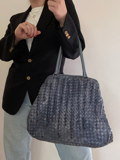 Vintage Bottega Veneta Intrecciato Tornabuoni Dome Bag