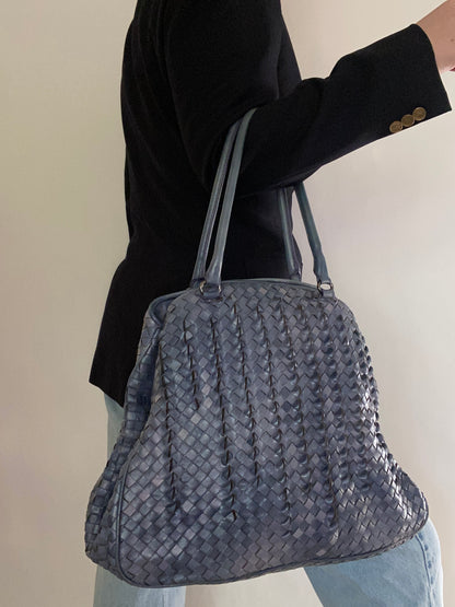 Vintage Bottega Veneta Intrecciato Tornabuoni Dome Bag