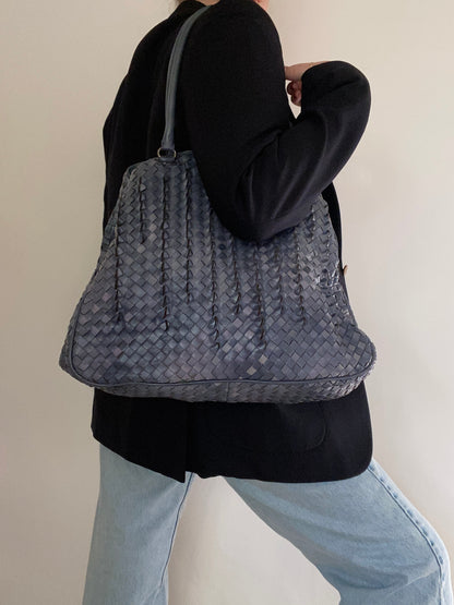Vintage Bottega Veneta Intrecciato Tornabuoni Dome Bag