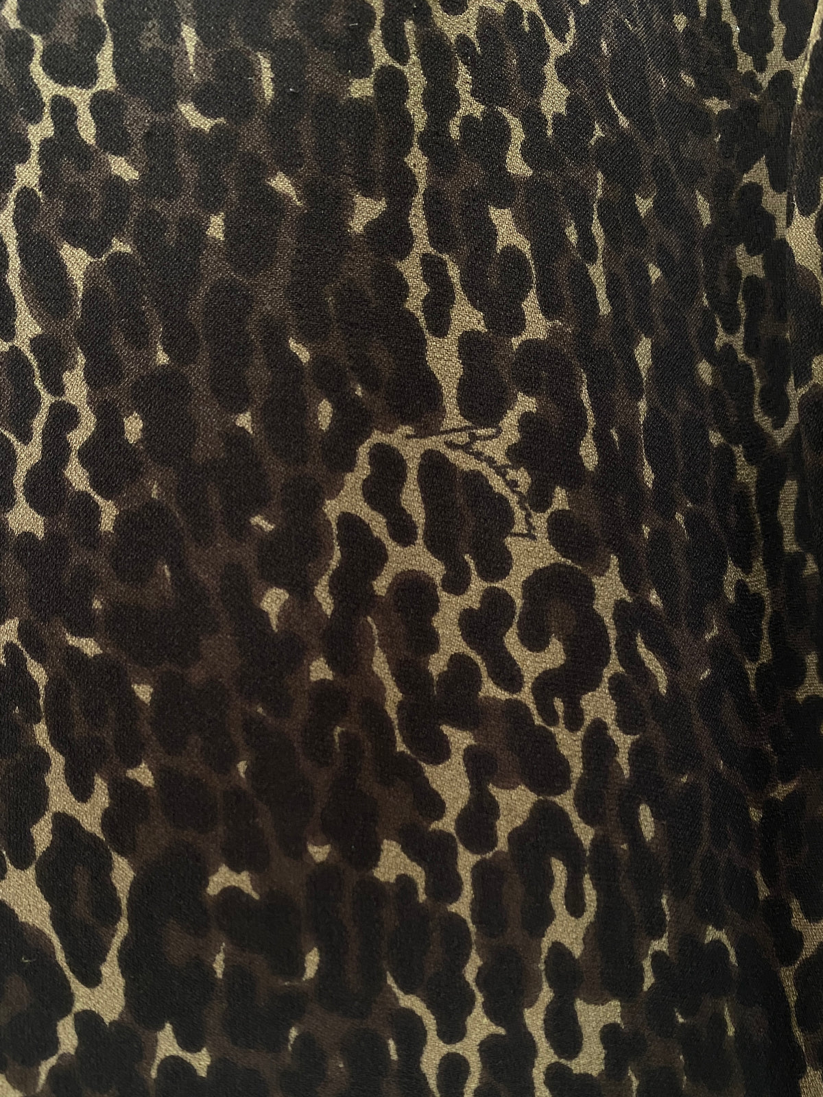 Vintage Burberry Monogram Leopard Silk Blouse Size L
