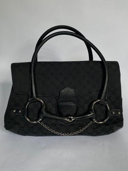 Gucci Monogram Horsebit Chain Flap Bag