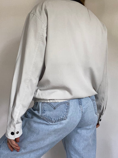 Yves Saint Laurent Logo Lightweight Harrington Jacket Size S/M