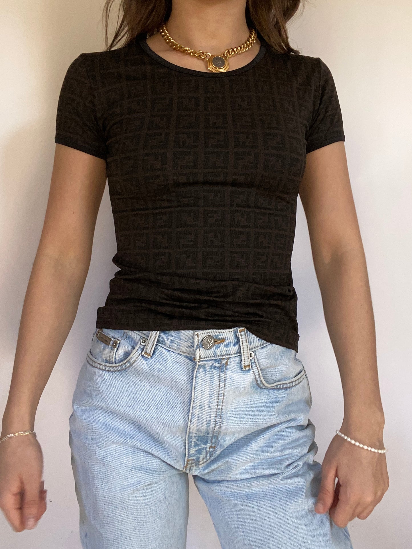 Fendi Monogram Short Sleeve Size XS/S