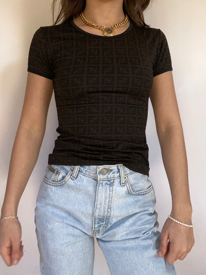 Fendi Monogram Short Sleeve Size XS/S