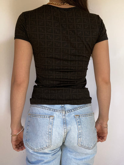 Fendi Monogram Short Sleeve Size XS/S