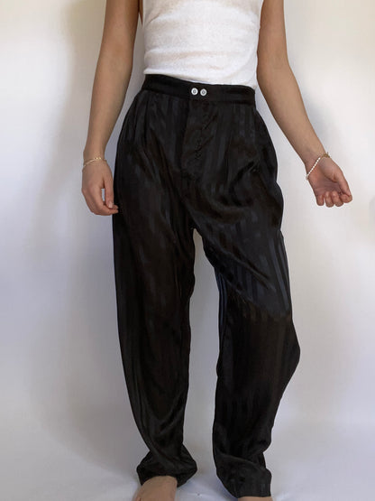 Christian Dior Striped Satin Slip Pants Size S/M