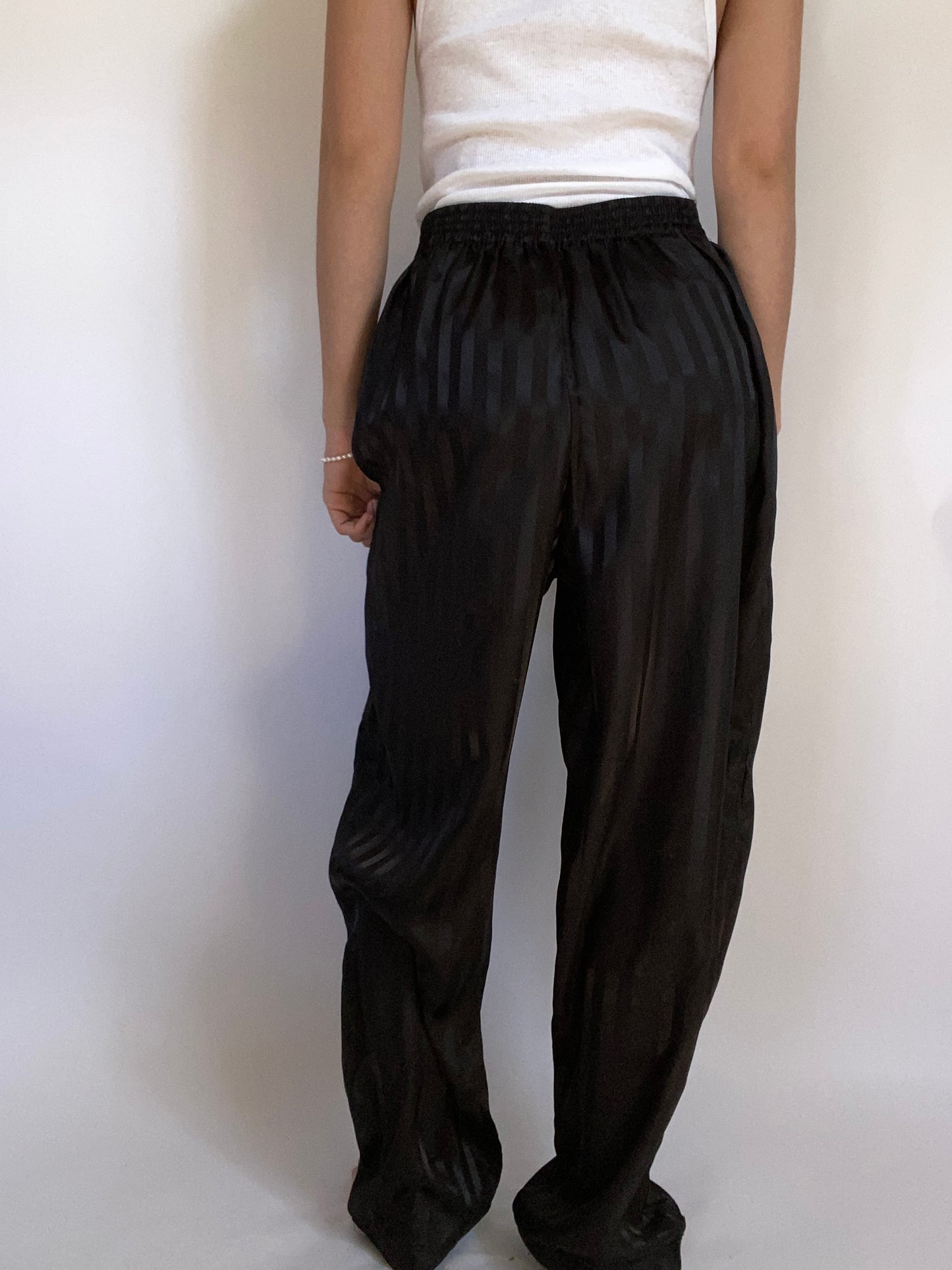 Christian Dior Striped Satin Slip Pants Size S/M