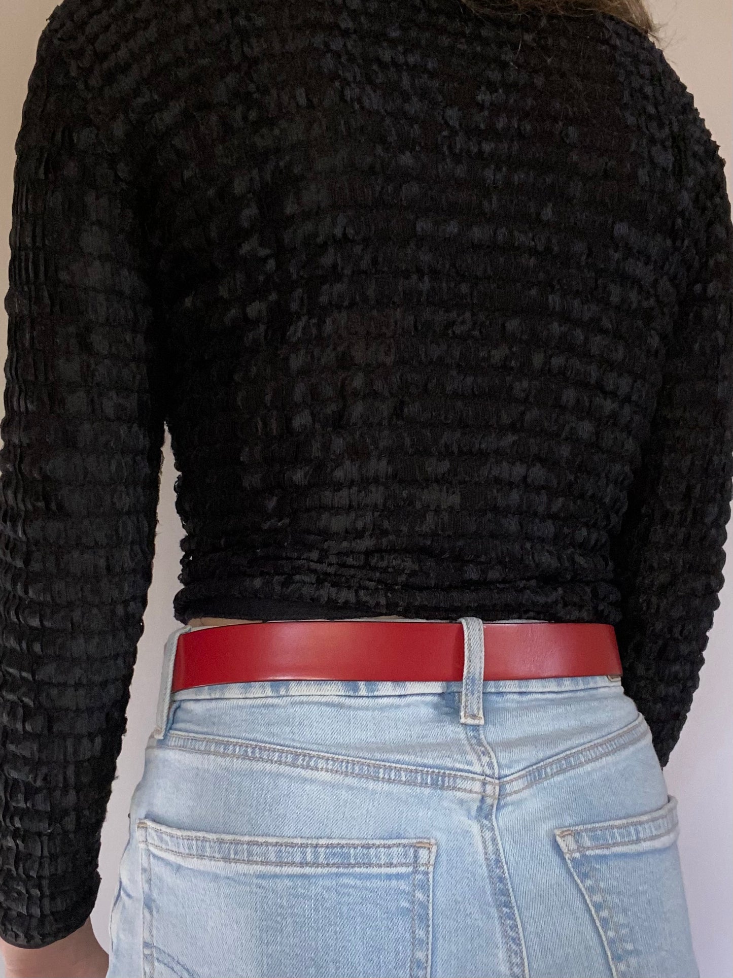 Givenchy Red Leather Belt Size XS