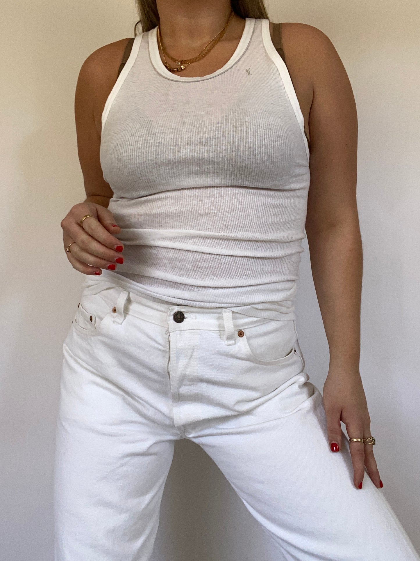 Yves Saint Laurent Logo Tank Size M