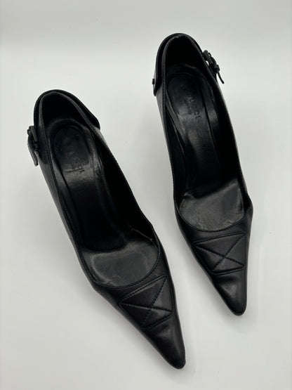 Gucci Black Leather Pumps Size 8