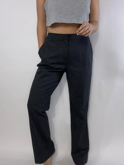 Ralph Lauren Grey Pinstriped Trousers Size 6/8