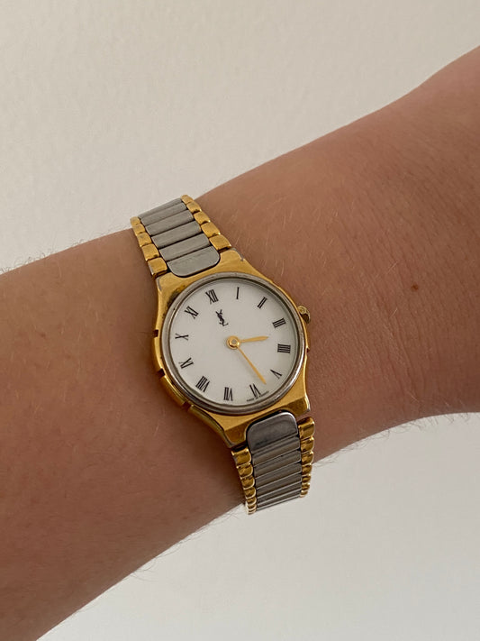 Yves Saint Laurent Two Toned Watch